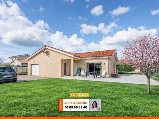 Maison de plain-pied à vendre 300 000 € 5 pièces 3 chambres 100 m² 746 m² de terrain Baneins 01990