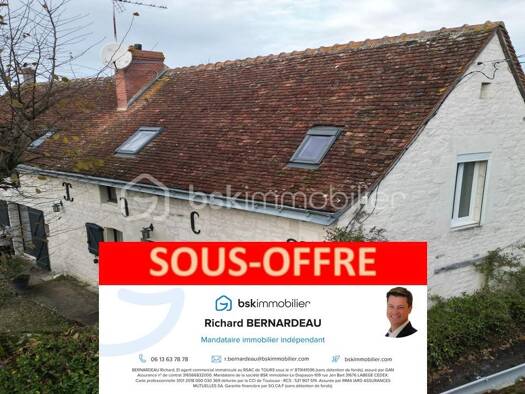 Maison à vendre 254 000 € 6 pièces 3 chambres 134 m² 870 m² de terrain Draché 37800