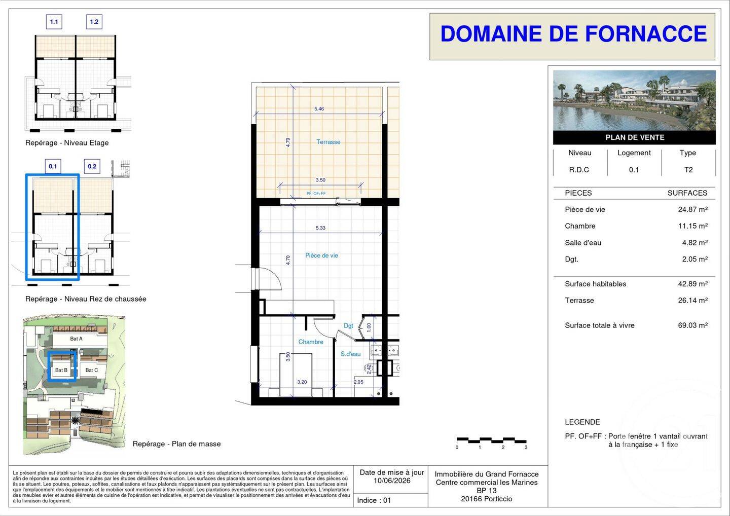 Appartement 2 pièces 43 m² · à Grosseto-Prugna · 42,9 m² · 499 000 €