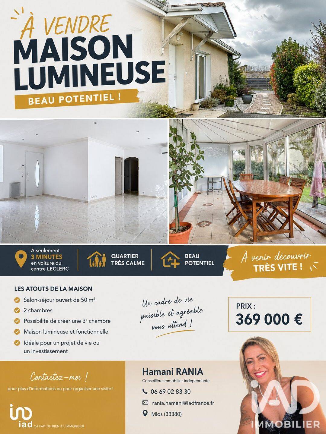 Maison 3 pièces 122 m² · à Mios · 122 m² · 369 000 €