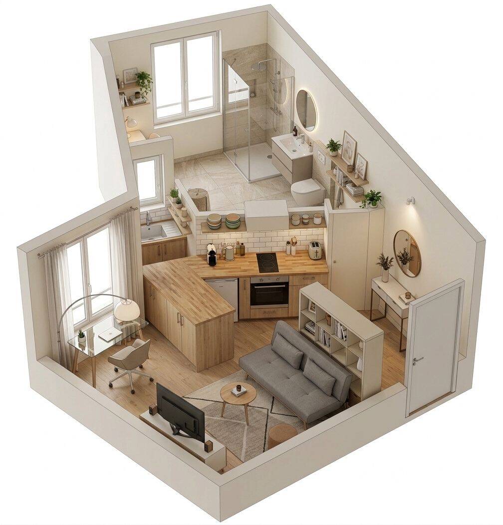 Appartement 1 pièce 23 m² · à Auneau-Bleury-Saint-Symphorien · 23 m² · 70 000 €