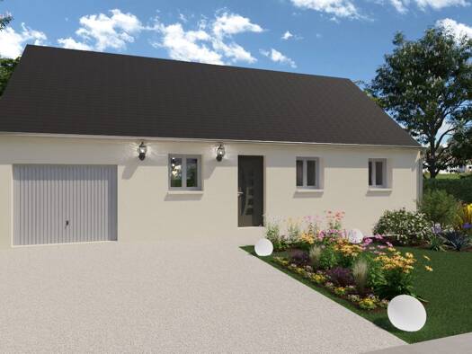 Terrain avec maison neuve à vendre 212 009 € 4 pièces 3 chambres 89 m² 541 m² de terrain Semblançay 37360