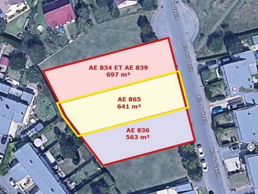 Terrain constructible à vendre 240 375 € 641 m² de terrain Nord Menucourt 95180