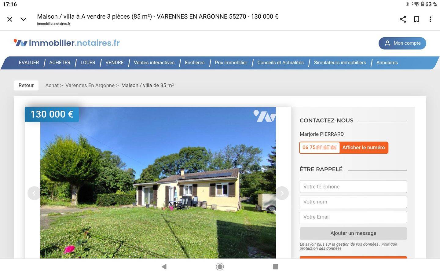 Maison 4 pièces 85 m² · à Varennes-en-Argonne · 85 m² · 130 000 €
