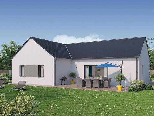 Terrain avec maison neuve à vendre 184 612 € 4 pièces 3 chambres 99 m² 1 300 m² de terrain Ferrière-sur-Beaulieu 37600