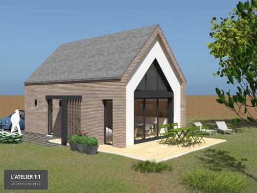 Terrain avec maison neuve à vendre 265 000 € 2 pièces 1 chambre 77 m² 727 m² de terrain Penmarc H-Kerity Penmarch 29760