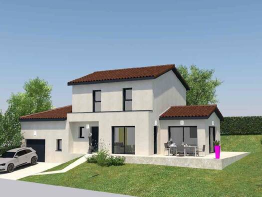 Terrain avec maison neuve à vendre 349 000 € 5 pièces 4 chambres 115 m² 950 m² de terrain Saint-Martin-en-Haut 69850