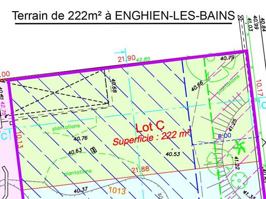 Terrain à vendre 365 000 € 222 m² de terrain Residentiel-Barre d'Ormesson Enghien-les-Bains 95880