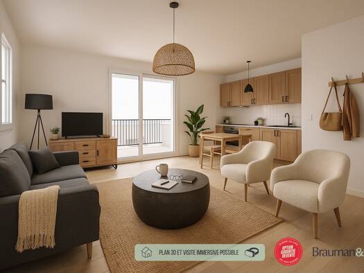 Appartement à vendre - neuf 360 000 € 3 pièces 2 chambres 64 m² 3ème étage La Prevote Thiais 94320