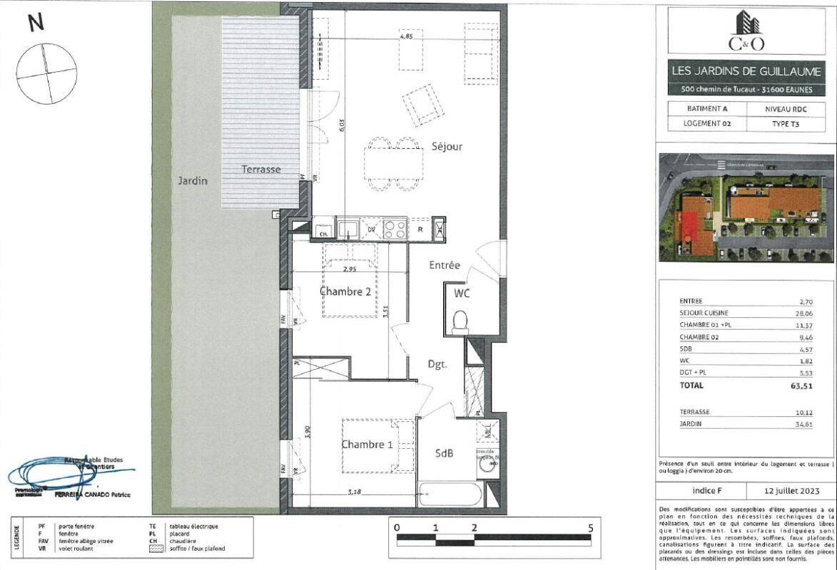 Appartement 3 pièces 65 m² · à Eaunes · 65 m² · 828 €/mois