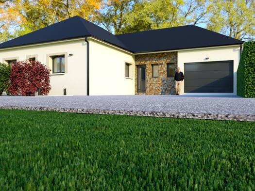 Terrain avec maison neuve à vendre 255 000 € 5 pièces 3 chambres 110 m² 239 m² de terrain Saint-Manvieu-Norrey 14740