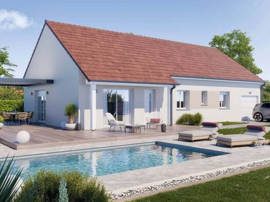 Terrain avec maison neuve à vendre 205 185 € 4 pièces 3 chambres 90 m² 620 m² de terrain Saint-Martin-en-Bresse 71620