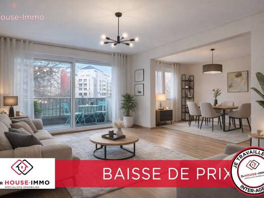Appartement à vendre 129 000 € 4 pièces 2 chambres 88,4 m² Étage 1/5 Centre Ville Belfort 90000