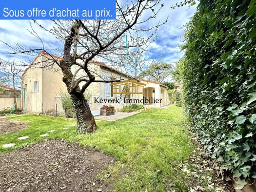 Maison de plain-pied à vendre 230 000 € 3 pièces 2 chambres 63,2 m² 244 m² de terrain Chony Bourg-lès-Valence 26500