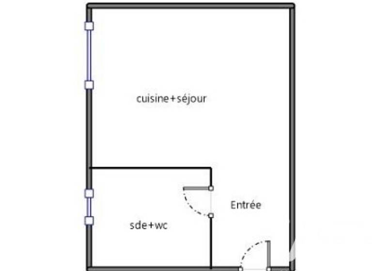 Appartement à vendre 175 000 € 1 pièce 17,5 m² RDC/4 Auteuil Sud Paris 16ème arrondissement 75016