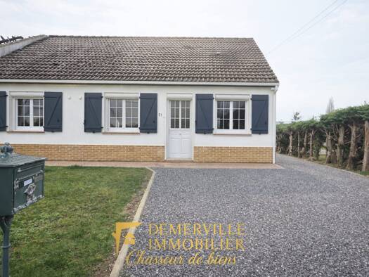 Maison de plain-pied à vendre 235 000 € 4 pièces 2 chambres 78 m² 3 175 m² de terrain La Calotterie 62170