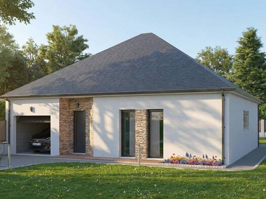 Terrain avec maison neuve à vendre 385 253 € 4 pièces 3 chambres 90 m² 427 m² de terrain Zone Rurale Nord Ouest Vannes 56000