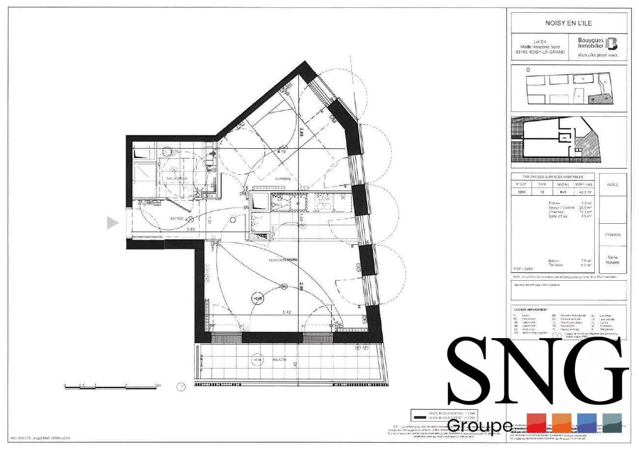 Appartement 2 pièces 42 m² · à Noisy-le-Grand · 42,3 m² · 970 €