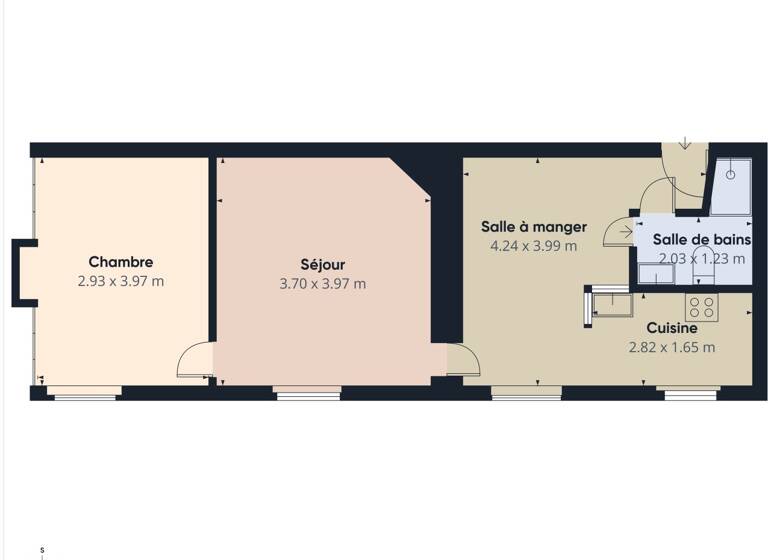 Appartement à vendre - Première occupation 449 000 € 3 pièces 1 chambre 48 m² Étage 3/3 Victor Hugo Saint-Mandé 94160
