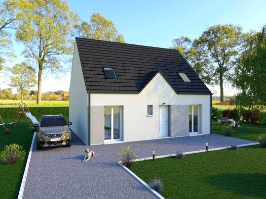 Terrain avec maison neuve à vendre 305 000 € 1 pièce 4 chambres 89,3 m² 1 147 m² de terrain Centre Est Liancourt 60140