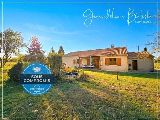 Maison de plain-pied à vendre 219 000 € 6 pièces 4 chambres 121 m² 2 116 m² de terrain Creysse 24100