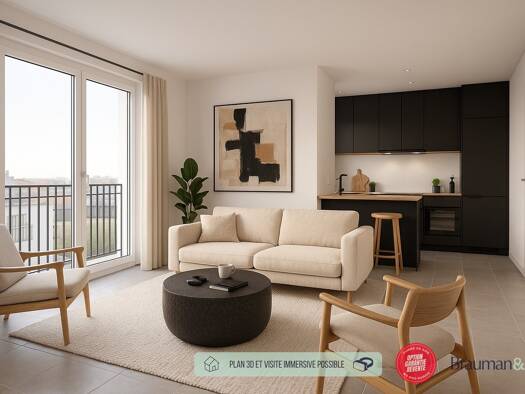 Appartement à vendre - neuf 213 900 € 2 pièces 1 chambre 42 m² 2ème étage Nord-Centre Cesson 77240