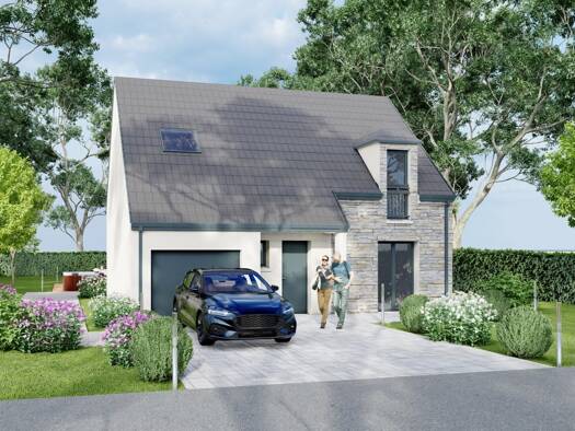 Terrain avec maison neuve à vendre 387 768 € 4 pièces 3 chambres 98 m² 864 m² de terrain Boussy-Saint-Antoine 91800