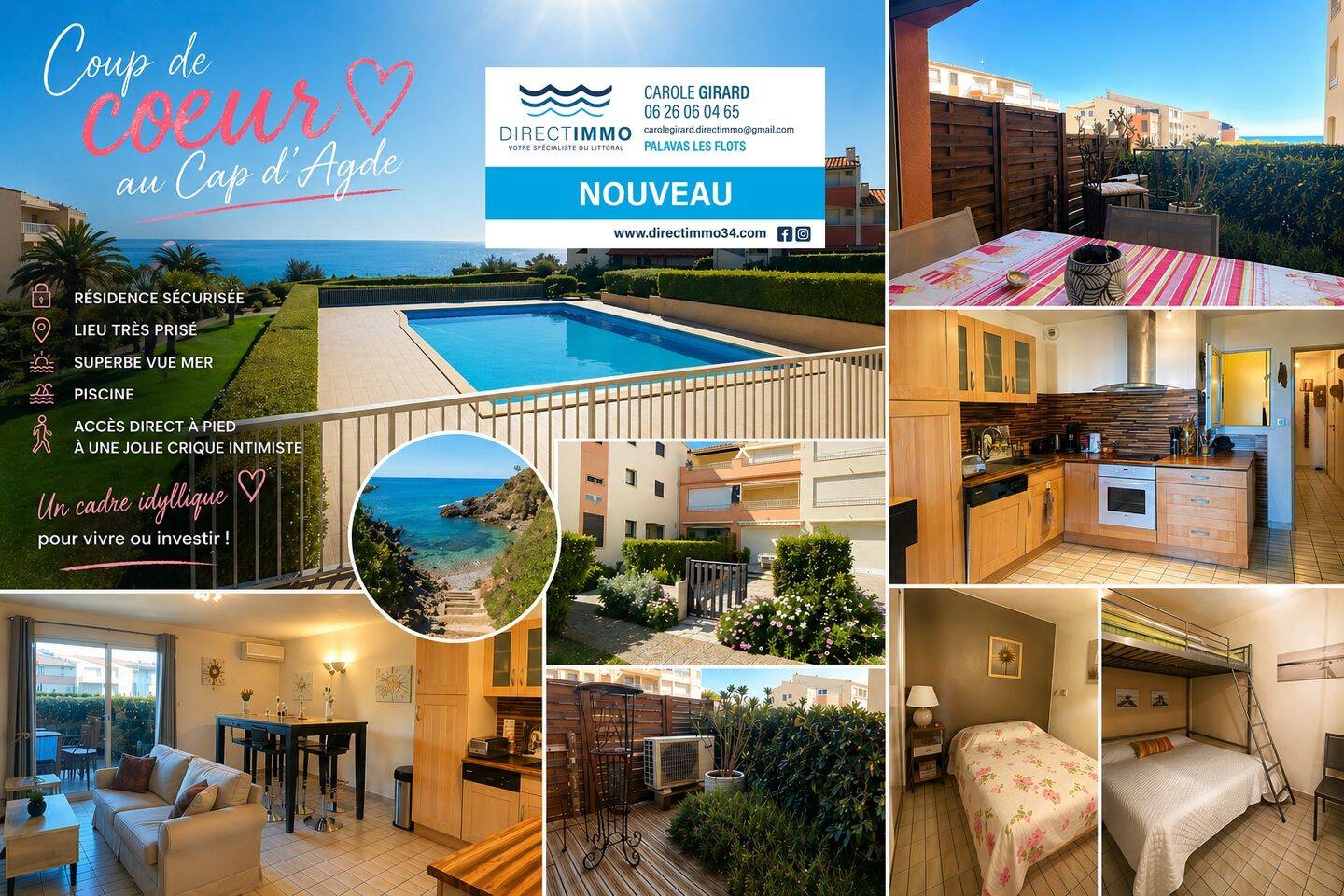 Appartement 3 pièces 48 m² · à Agde · 47,9 m² · 252 000 €