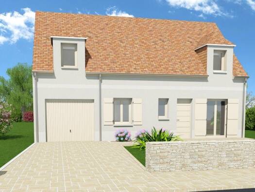 Terrain avec maison neuve à vendre 299 400 € 5 pièces 4 chambres 102 m² 747 m² de terrain Chars 95750