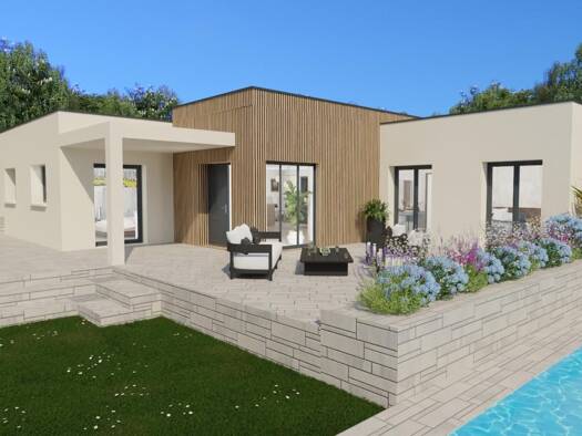 Terrain avec maison neuve à vendre 438 650 € 6 pièces 3 chambres 134 m² 1 676 m² de terrain Chartrettes 77590