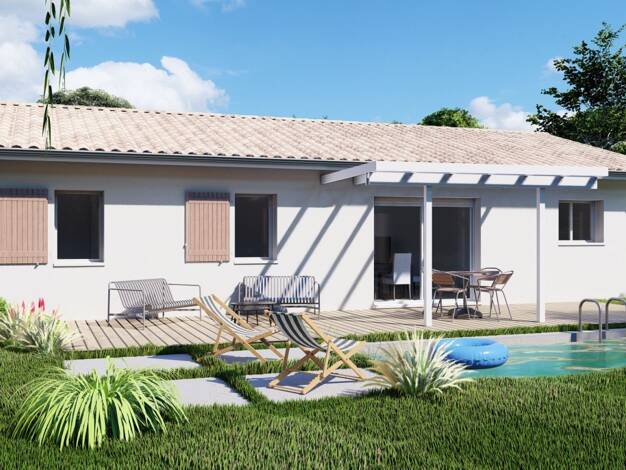 Terrain avec maison neuve à vendre 177 000 € 5 pièces 3 chambres 90 m² 1 300 m² de terrain Blaignan-Prignac 33340