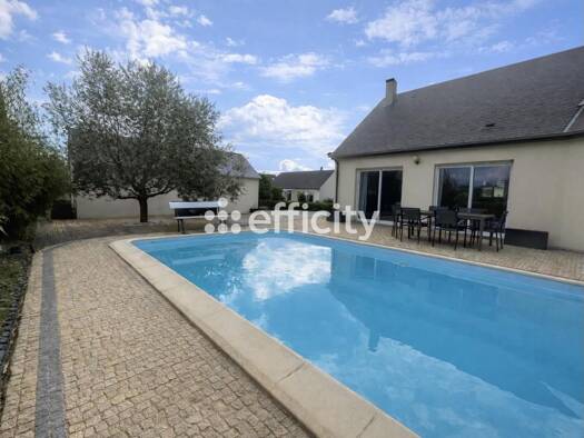 Maison de plain-pied à vendre 399 000 € 5 pièces 3 chambres 100 m² 1 003 m² de terrain Notre-Dame-d'Oé 37390