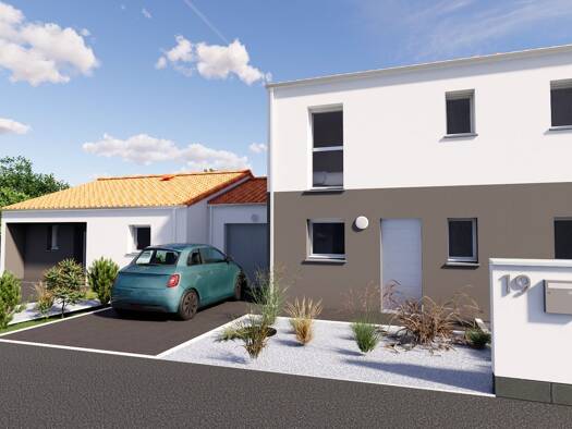 Terrain avec maison neuve à vendre 267 000 € 4 pièces 3 chambres 88,3 m² 235 m² de terrain Moutiers-les-Mauxfaits 85540