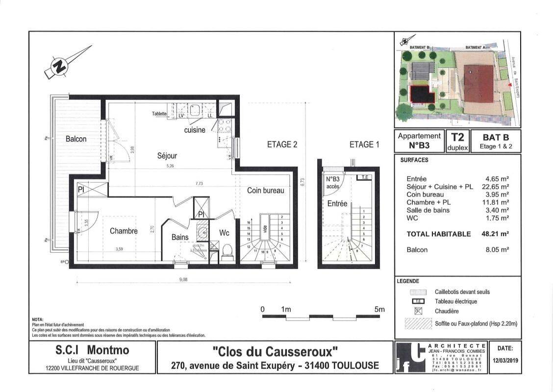 Appartement 2 pièces 48 m² · à Toulouse · 48,2 m² · 676 €