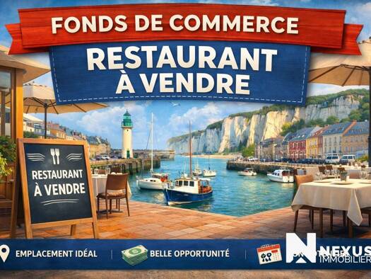 Restaurant à vendre Fonds de commerce 165 000 € 35 m² d'espace de restauration Saint-Valery-en-Caux 76460
