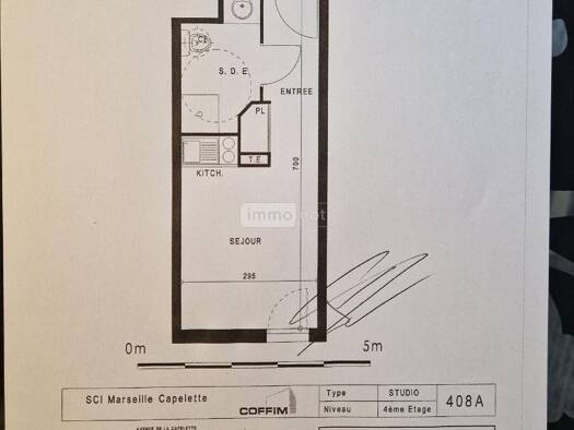 Appartement à vendre 85 500 € 1 pièce 19,7 m² La Capelette Marseille 10ème arrondissement 13010