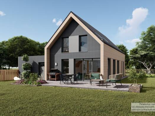 Terrain avec maison neuve à vendre 399 000 € 4 pièces 3 chambres 122 m² 642 m² de terrain Kerjouanneau-Kerbertrand Quimperlé 29300