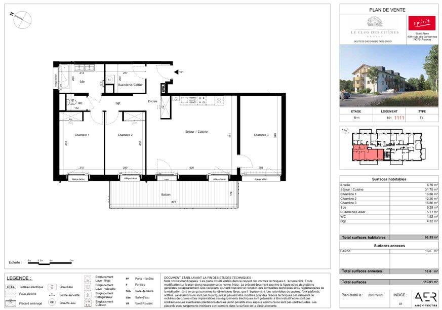 Appartement 4 pièces 96 m² · à Groisy · 96 m² · 1 097 €/mois