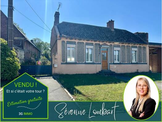 Maison à vendre 90 000 € 2 pièces 1 chambre 71 m² 1 120 m² de terrain Hangest-en-Santerre 80134