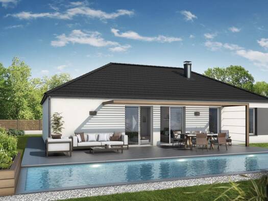 Terrain avec maison neuve à vendre 212 298 € 4 pièces 3 chambres 85 m² 682 m² de terrain Est Montchanin 71210