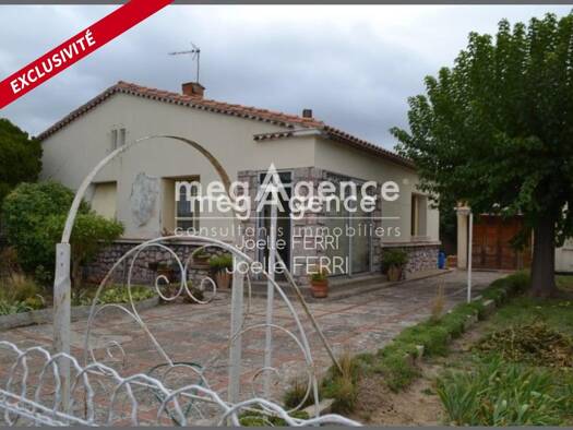 Maison de plain-pied à vendre 180 000 € 3 pièces 2 chambres 89 m² 1 147 m² de terrain Villegly 11600