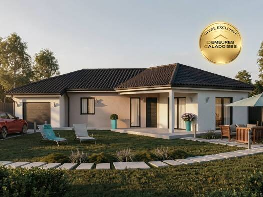 Terrain avec maison neuve à vendre 320 000 € 4 pièces 3 chambres 90 m² 1 019 m² de terrain Nord et Ouest Viriat 01440