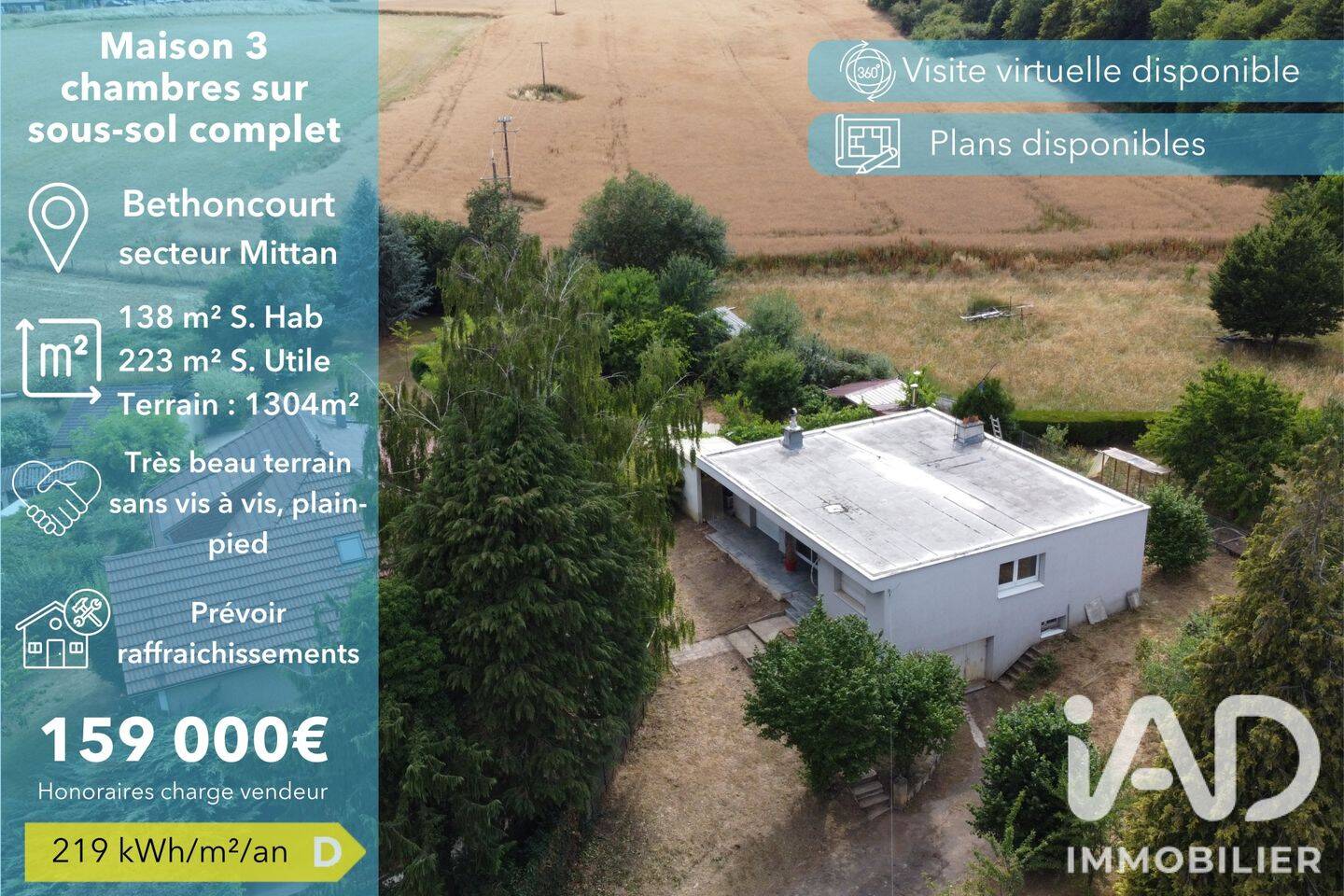 Maison 6 pièces 138 m² · à Bethoncourt · 138 m² · 159 000 €