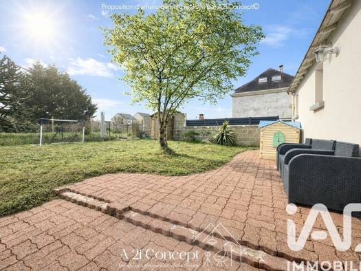 Maison de plain-pied à vendre 280 000 € 5 pièces 3 chambres 125 m² 577 m² de terrain Bellevue-La Bougrière-La Gicquelière Sainte-Luce-sur-Loire 44980