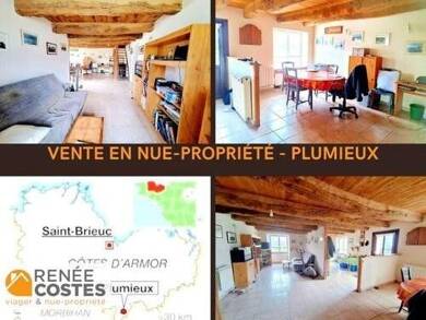 Maison en viager occupé Bouquet 45 450 € 3 pièces 2 chambres 80 m² 280 m² de terrain Centre Ville Loudeac 22600