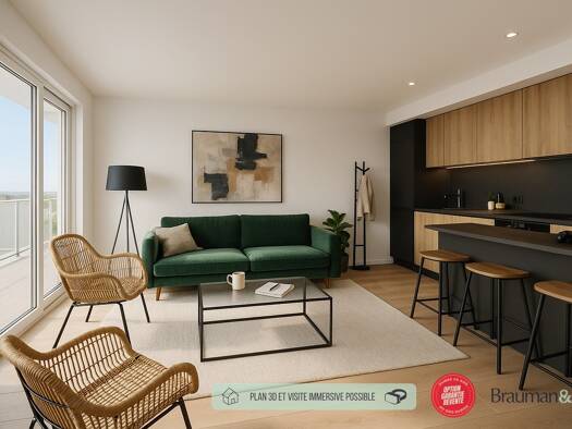 Appartement à vendre - neuf 268 900 € 3 pièces 2 chambres 58 m² 2ème étage Nord-Centre Cesson 77240