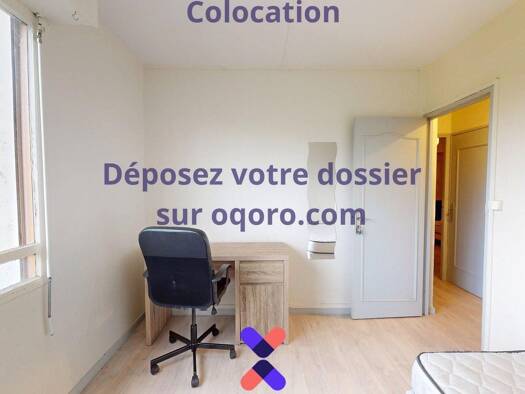 Colocation à louer 400 € 5 pièces 4 chambres 89,6 m² 2ème étage Sanitas-Rotonde Tours 37000