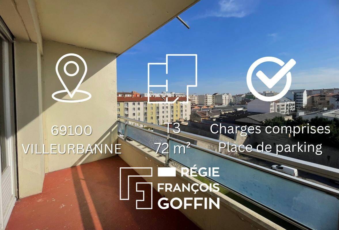 Appartement 3 pièces 72 m² · à Villeurbanne · 72 m² · 1 250 €