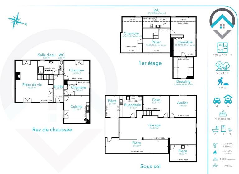 Maison à vendre 350 000 € 7 pièces 4 chambres 192 m² 9 828 m² de terrain Villemer 77250
