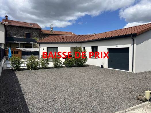Maison de plain-pied à vendre 319 000 € 3 pièces 2 chambres 90 m² L'Hippodrome-Le Bois-Monzil-Zone Industrielle Villars 42390